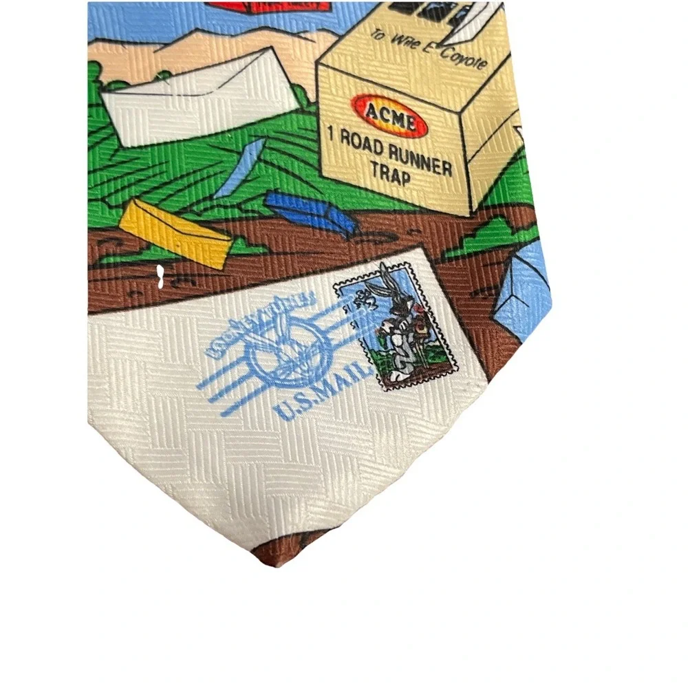 Vintage 1997 Looney Tunes Bugs Bunny Novelty Silk Necktie Unique 4x58